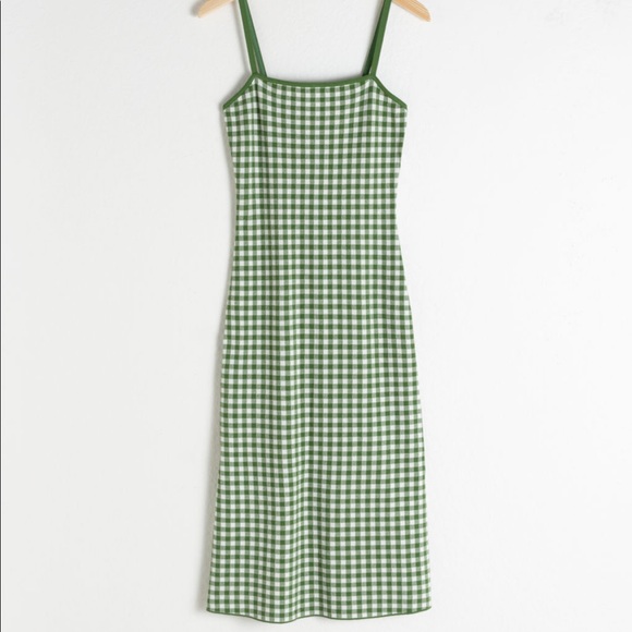 ISO & Other Stories Fitted Gingham Midi Dress ISO - Picture 2 of 2